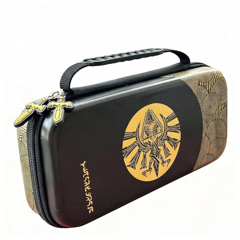 WmGlymthor Carrying Case for Nintendo Switch 2 (2025), Hard Shell Travel Bag with 10 Game Card Slots, Portable,Theme Zipper, Black in Saudi Arabia