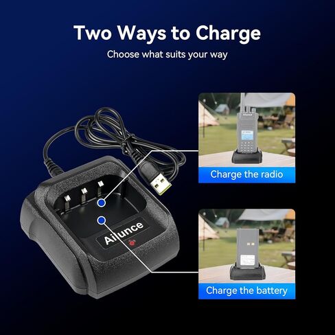 Retevis Ailunce HD1 HD2 Walkie Talkie Charger, Original Charging Base, USB-C Desktop Charger, Compatible with Ailunce HD1 HD2 Walkie Talkie and Battery(1 Pack) in Saudi Arabia