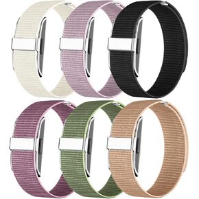 6 Pack Nylon Loop Wristband Compatible with Hume Band Replacement 1.0, Hook and Loop Breathable Soft Strap for Fitness Tracker Women Men in Saudi Arabia