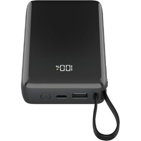 Portable Charger Power Bank 50000mAh, 22.5W Fast Charging Portable Charger with Built-in Cables, Travel Camping 4 Outputs External Battery Pack, LED Display for iPhone, Android, iPad, Black in Saudi Arabia