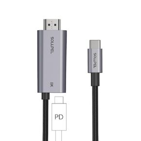 8K USB C to HDMI Cable 4K@240Hz with 140W Charging, Type-C to HDMI 2.1 Cord for MacBook Pro, iPad Pro, iPhone, Switch 2-No Dock Needed, Portable for TV Gaming, 6.6ft in Saudi Arabia