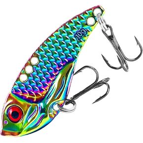 5 Pack Metal Blade Baits Fishing Lures VIB Spoons Swimbaits for Bass Trout Walleye Crappie in Saudi Arabia