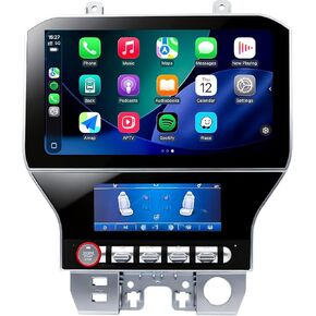 11.5"+7" Octa Core 6+128GB Car Radio Stereo for 2015-2022 Ford Mustang, Plug and Play Android 13 Head Unit with Wireless CarPlay Android Auto/Digital Touch AC Control/2K Touch Screen in Kuwait