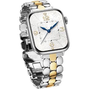 Compatible with Apple Watch Bands for Women 38mm 40mm 41mm 42mm 44mm 45mm 46mm 49mm, Stainless Steel Clasp Luxury Dressy Metal Band for iWatch Series 11 SE 2/SE 10 9 8 7 6 5 4 3 2 1 Ultra 2 in Saudi Arabia