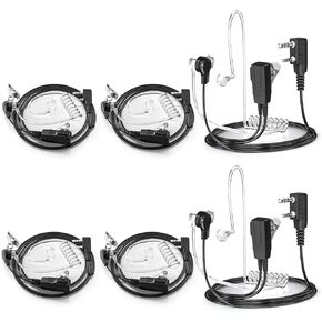 6 Pack Walkie Talkie Earpiece with Mic, Covert Acoustic Tube Headset, 2 Pin Radio Earpiece with Comfortable Earhook, Compatible with 888S 888HD UV-5RH MP31 UV-5R UV-K5 BF-T26 BF-F8HP PRO in Saudi Arabia