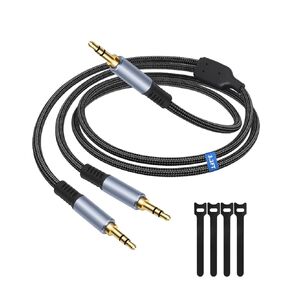 Vthahaby 3.5mm 1 Male to 2 Male Audio Splitter, 3.3FT 3.5mm Y-Splitter Stereo Audio Cable, for Speakers, Headphone, Cell Phone PC Laptop, Perfect for Switching or Two Sets of Speakers in Saudi Arabia