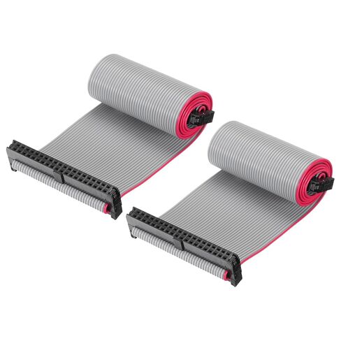 Generic IDC 40Pin كابل الشريط المسطح، 2.0 مم الملعب FC إلى FC موصل 30 سم طول سلك الطائر الرمادي للكمبيوتر شاشة LED DVD، 2 قطعة in Saudi Arabia