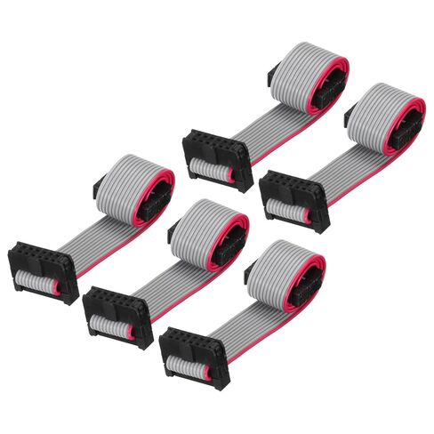 Generic IDC 12Pin كابل الشريط المسطح، 2.0 مم الملعب FC إلى FC موصل 20 سم طول رمادي سلك توصيل معزز لشاشة الكمبيوتر LED DVD، 5 قطع in Saudi Arabia