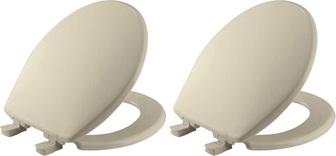 BEMIS 7300SLEC 346 Toilet Seat will Slow Close and Removes Easy for Cleaning, ELONGATED, Biscuit/Linen in Kuwait
