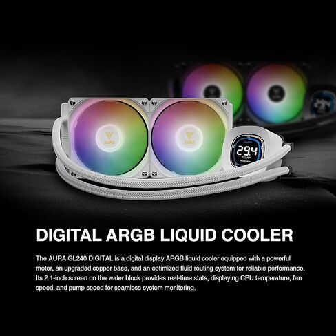 GAMDIAS Aura GL240 Digital AIO PC CPU Liquid Cooler in Saudi Arabia