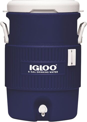 Igloos 5 Gallon Heavy-Duty Portable Beverage Cooler and Water Dispenser Jug, High-Performance Insulation for Ice Retention, Leak-Resistant Spigot, Pressure-Fit Lid, Outdoor Hydration Station in Saudi Arabia