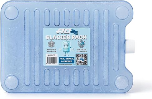 معزز الثلج من AO Coolers Glacier Pack، قابل لإعادة الاستخدام وإعادة التجميد، متين ومضاد للتسرب، يطيل عمر الثلج حتى 24 ساعة in Kuwait