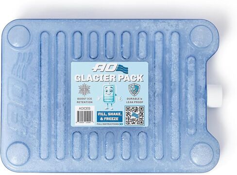 معزز الثلج من AO Coolers Glacier Pack، قابل لإعادة الاستخدام وإعادة التجميد، متين ومضاد للتسرب، يطيل عمر الثلج حتى 24 ساعة in Kuwait