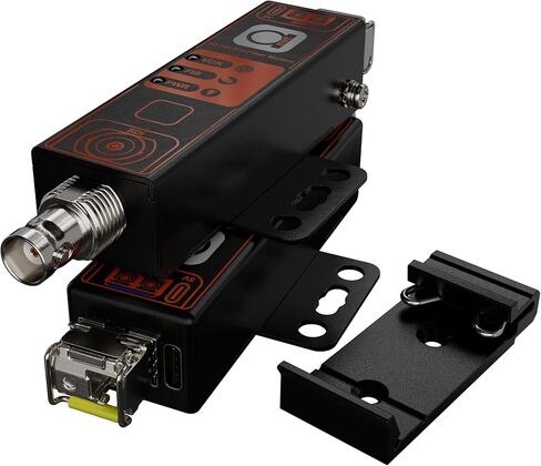 مجموعة محول وموسع الألياف الضوئية 3G/HD-SDI - جهاز إرسال واستقبال صغير الحجم SFP SDI إلى LC عبر الوضع الفردي والوضع المتعدد LC، يعمل بمنفذ USB-C بطول 20 كم (12.43 ميل) SM / 1 كم مم، وسكة DIN وحامل على الحائط in Saudi Arabia