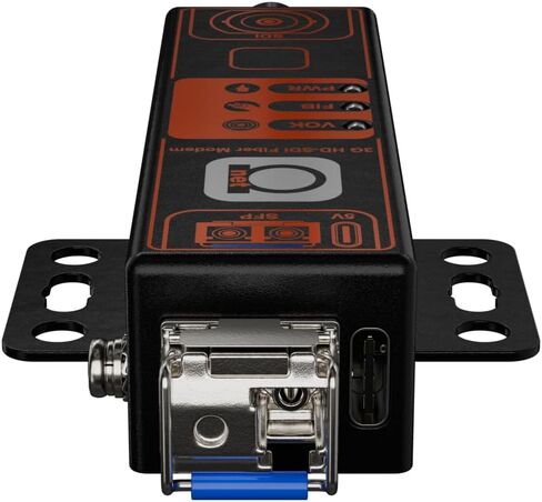 مجموعة محول وموسع الألياف الضوئية 3G/HD-SDI - جهاز إرسال واستقبال صغير الحجم SFP SDI إلى LC عبر الوضع الفردي والوضع المتعدد LC، يعمل بمنفذ USB-C بطول 20 كم (12.43 ميل) SM / 1 كم مم، وسكة DIN وحامل على الحائط in Saudi Arabia