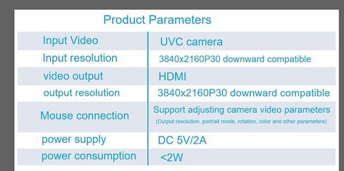 محول/محول 4K30 هرتز UVC إلى HDMI مع توصيل الطاقة، متوافق مع DJI Osmo Action 4/5 & Pocket 3، Insta360، USB إلى HDMI، للبث المباشر، كاميرا ويب إلى التلفزيون/الشاشة/بطاقة الالتقاط in Saudi Arabia