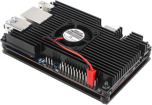 ZEZEFUFU Aluminum Case with Fan Active Passive Cooling Radiator Heatsink for Orange Pi 5 in Saudi Arabia