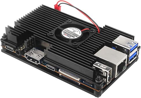 ZEZEFUFU Aluminum Case with Fan Active Passive Cooling Radiator Heatsink for Orange Pi 5 in Saudi Arabia