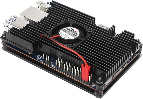 ZEZEFUFU Aluminum Case with Fan Active Passive Cooling Radiator Heatsink for Orange Pi 5 in Saudi Arabia