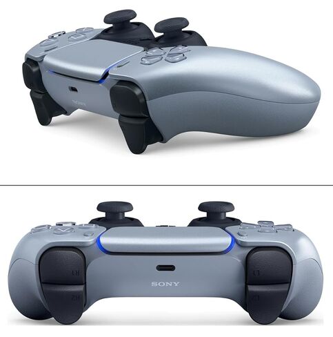 وحدة التحكم اللاسلكية PremGear DualSense (فضية) متوافقة مع PlayStation 5 (PS5) ThumbSticks المجمعة (عبوتان: 1 عالية الارتفاع، 1 متوسطة الارتفاع)، كابل شحن USB بطول 6 أقدام، محول حائط وقماش in Saudi Arabia