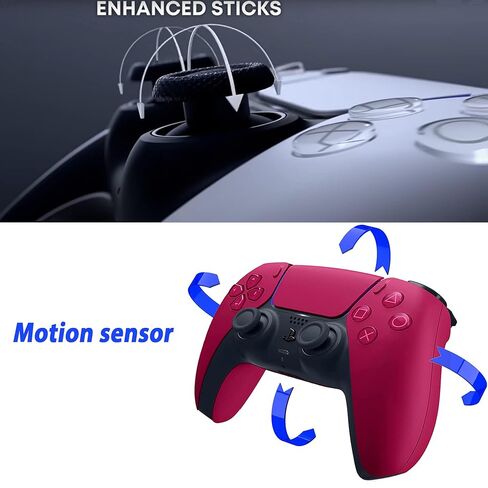 وحدة التحكم اللاسلكية PremGear DualSense (فضية) متوافقة مع PlayStation 5 (PS5) ThumbSticks المجمعة (عبوتان: 1 عالية الارتفاع، 1 متوسطة الارتفاع)، كابل شحن USB بطول 6 أقدام، محول حائط وقماش in Saudi Arabia