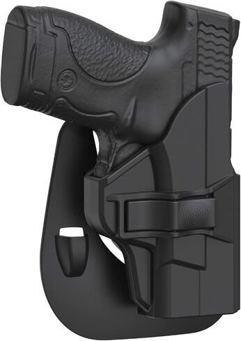 M&P Shield 9mm Holster، OWB Paddle Holster fit 3.1 "Barrel Smith & Wesson M&P Shield Plus 9mm/40، M&P 9mm/40 Shield 2.0، حافظة مسدس قابلة للتعديل مع إطلاق سريع - اليد اليمنى in Kuwait