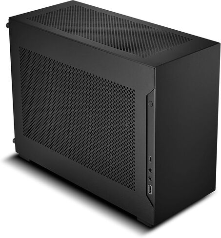 Lian Li A4-H2OX5 Mini-ITX PC Case, Triple-Slot Mount GPU, Aluminum Exterior & SPCC Steel Interior, 240mm AIO, SFX Sandwich Layout, PCIe 5.0, Supports SFX/SFX-L PSU - A4H2OX5 Black in Saudi Arabia