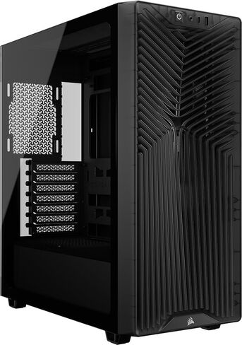 حافظة كمبيوتر CORSAIR 3200D RS متوسطة البرج - تتضمن 3X مراوح RS120 PWM، ذراع تثبيت مضاد للترهل GPU، ASUS BTF، MSI Project Zero، Gigabyte Project Stealth - أسود in Saudi Arabia