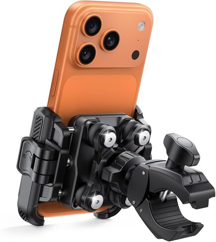 Lamicall Motorcycle Bike Phone Mount - [Upgrade Vibration Dampener] [Camera Friendly] Bike Phone Holder Handlebar Clamp, Bicycle Cell Phone Mount, iPhone 17 16 Pro Max, Galaxy S25 Ultra, 6-7.2" Phones in Saudi Arabia