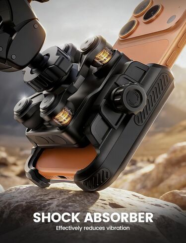 Lamicall Motorcycle Bike Phone Mount - [Upgrade Vibration Dampener] [Camera Friendly] Bike Phone Holder Handlebar Clamp, Bicycle Cell Phone Mount, iPhone 17 16 Pro Max, Galaxy S25 Ultra, 6-7.2" Phones in Saudi Arabia