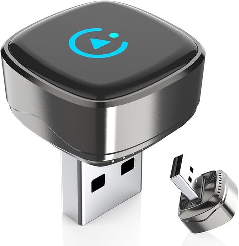 Wireless Carplay Adapter, Suitable for Vehicles Equipped with Cabled CarPlay, Plug and Play Feature enables Fast and Stable CarPlay Wireless Connection, Suitable for 800+ Vehicles in Saudi Arabia