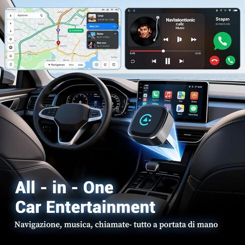 Wireless Carplay Adapter, Suitable for Vehicles Equipped with Cabled CarPlay, Plug and Play Feature enables Fast and Stable CarPlay Wireless Connection, Suitable for 800+ Vehicles in Saudi Arabia