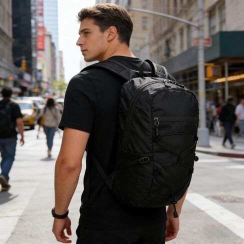 20L Hiking Backpack for Women Men, Lightweight Packable Backpacks for Trip, Water Resistant Small Travel Backpack, Outdoor Storage Bag, Foldable daypack for Hiking, Walking, Cycling, Camping(Black) in Saudi Arabia