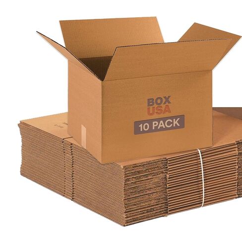 BOX USA 15 x 10 x 6 Corrugated Cardboard Boxes, Medium 15"L x 10"W x 6"H, Pack of 25 | Shipping, Packaging, Moving, Storage Box for Home or Business, Strong Wholesale Bulk Boxes in Kuwait