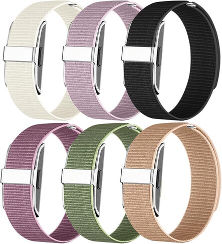 6 Pack Nylon Loop Wristband Compatible with Hume Band Replacement, Hook and Loop Breathable Soft Strap for Fitness Tracker Women Men in Saudi Arabia