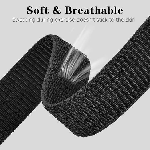 6 Pack Nylon Loop Wristband Compatible with Hume Band Replacement, Hook and Loop Breathable Soft Strap for Fitness Tracker Women Men in Saudi Arabia