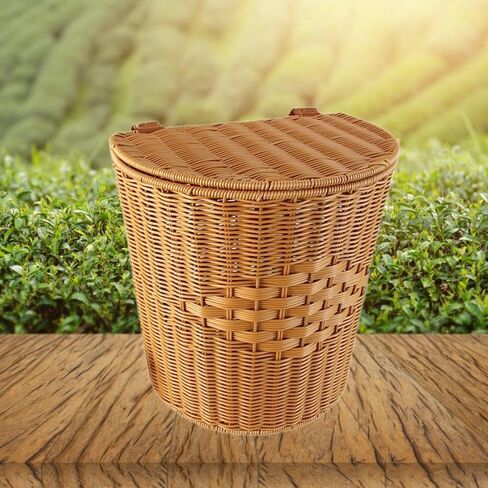 حقيبة ظهر سلة ريفية من البولي بروبيلين مع غطاء مصنوعة يدويًا مع أحزمة كتف 33 × 24 × 34 سم ريفي قوي لصيد الأسماك متعدد الوظائف in Saudi Arabia