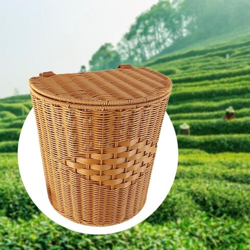 حقيبة ظهر سلة ريفية من البولي بروبيلين مع غطاء مصنوعة يدويًا مع أحزمة كتف 33 × 24 × 34 سم ريفي قوي لصيد الأسماك متعدد الوظائف in Saudi Arabia