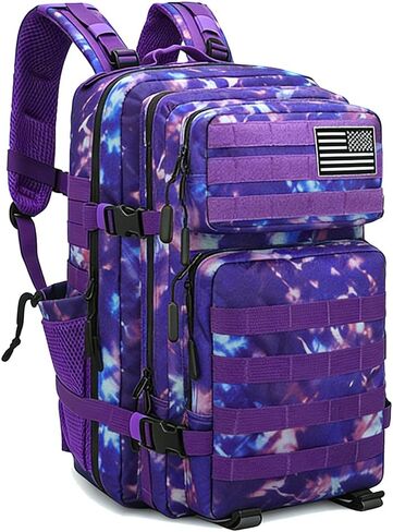 Tactical Military Backpack for Men and Women 55L Large Hiking Bag | Molle Rucksack Army Assault Pack 3 to 5 Days Travel for Camping Sport Gym Fishing Hunting and Other Outdoor Activities Black in Saudi Arabia