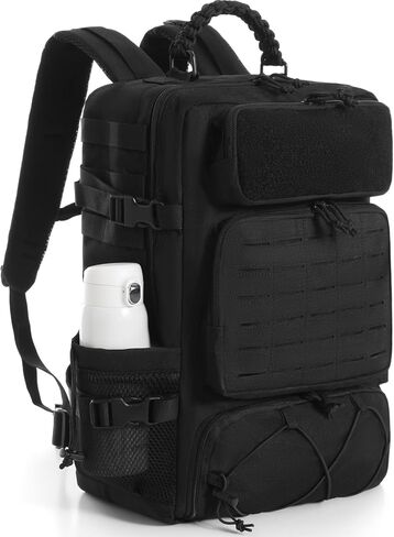 35L Tactical Backpack with Shoe Compartment & Molle Admin Pouch Combo – 1000D Water Resistant Military Backpack for Laptop 15.6" + Laser Cut EDC Tool Organizer Bag – Outdoor Hiking Gym Assault in Saudi Arabia