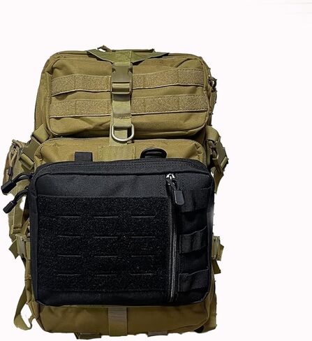 35L Tactical Backpack with Shoe Compartment & Molle Admin Pouch Combo – 1000D Water Resistant Military Backpack for Laptop 15.6" + Laser Cut EDC Tool Organizer Bag – Outdoor Hiking Gym Assault in Saudi Arabia