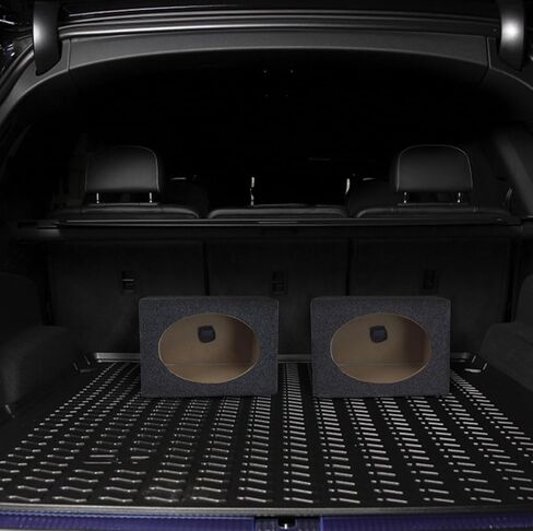 Crunch 400W 6x9 3 Way Coaxial Speakers, 1 Pair Bundled with QPower 2 Pack Angled Style 6x9 Car Speaker Box Enclosure - Audio Equipment for Vehicles in Saudi Arabia