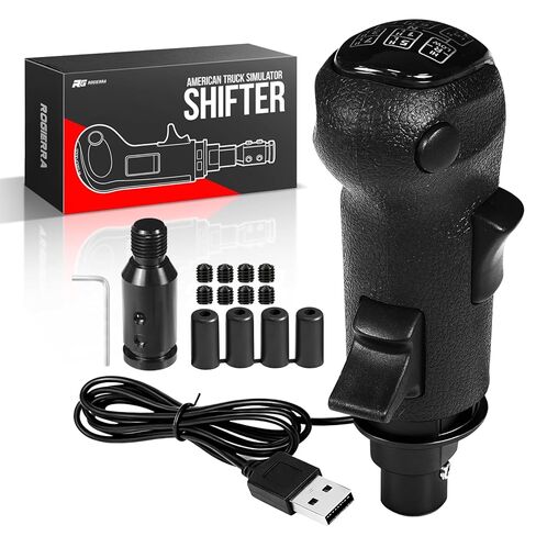 Rogierra USB American Truck Simulator Shifter, Gearshift Knob Compatible with ATS & ETS2 Games, PC Sim Racing Shifter Compatible with Logitech G27 G29 G920 Thrustmaster TH8A Fanatec in Saudi Arabia
