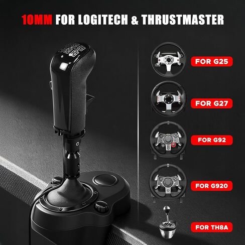 Rogierra USB American Truck Simulator Shifter, Gearshift Knob Compatible with ATS & ETS2 Games, PC Sim Racing Shifter Compatible with Logitech G27 G29 G920 Thrustmaster TH8A Fanatec in Saudi Arabia
