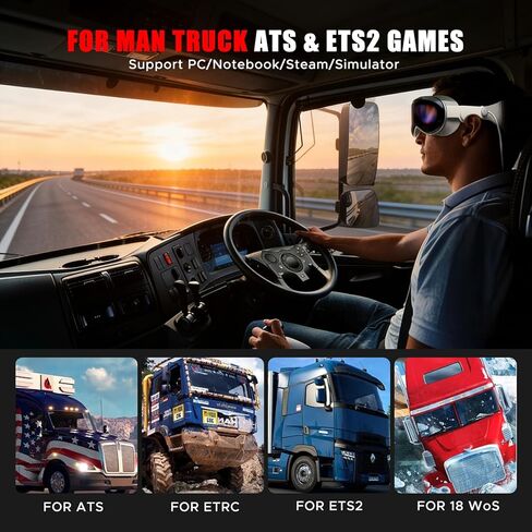 Rogierra USB American Truck Simulator Shifter, Gearshift Knob Compatible with ATS & ETS2 Games, PC Sim Racing Shifter Compatible with Logitech G27 G29 G920 Thrustmaster TH8A Fanatec in Saudi Arabia
