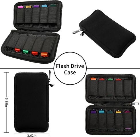 Flash Drive Case, USB Drive Holder, Storage Bag for Thumb Drive, Light Weight and Easy to Put into Handbag, Protect and Store Small Items, 10 Slots Electronic Accessories Organizer in Saudi Arabia