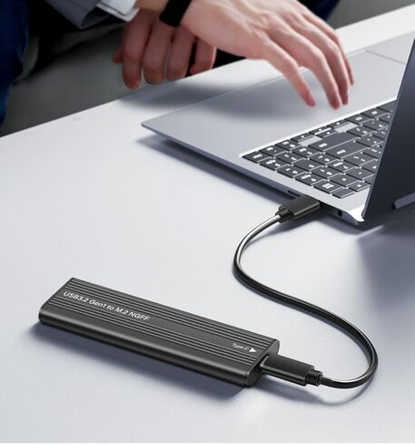 محول حاوية M.2 SATA SSD، USB3.2 Gen1 5 جيجابت في الثانية SATA NGFF B-Key/B&M Key SSD قارئ SSD مع حواف UASP، لـ 2230 2242 2260 2280 SSDs in Saudi Arabia
