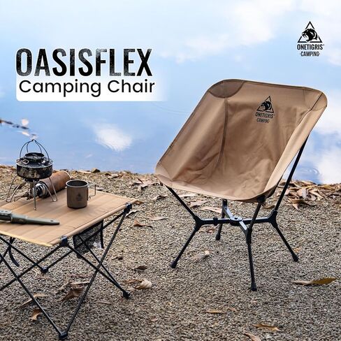 ONETIGRIS OasisFlex Camping Chair,Portable Chair with Carry Bag,Great for Camping,Beach,Picnic,Park,Lawn,Sports and Outdoor Events in Kuwait