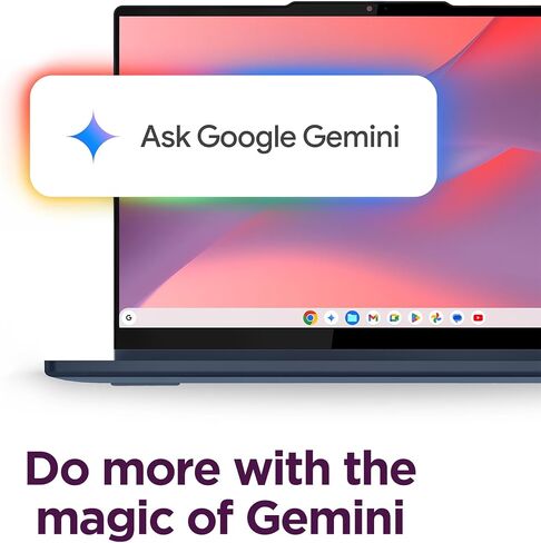 Lenovo Chromebook Plus 2-in-1 - Lightweight Laptop - Google Gemini - Intel® N355 CPU - 14" WUXGA IPS Touchscreen Display - 8GB RAM - 256GB UFS Storage - Integrated Intel® Graphics - Fingerprint reader in Saudi Arabia