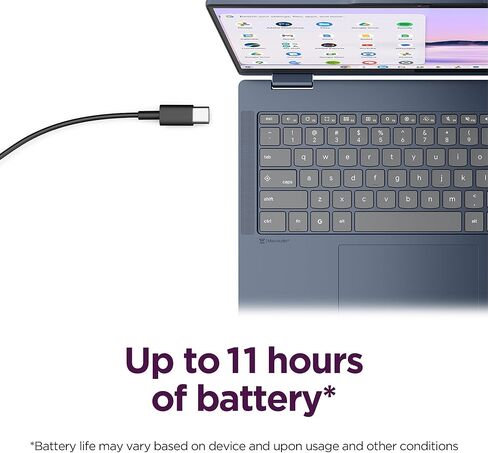 Lenovo Chromebook Plus 2-in-1 - Lightweight Laptop - Google Gemini - Intel® N355 CPU - 14" WUXGA IPS Touchscreen Display - 8GB RAM - 256GB UFS Storage - Integrated Intel® Graphics - Fingerprint reader in Saudi Arabia